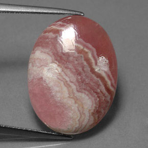 Rhodochrosite Multicolore naturelle Coupe ovale, 14.12 ct, Opaque