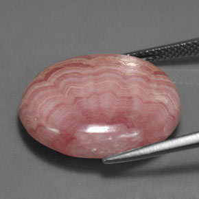 Rhodochrosite Multicolore naturelle Coupe ovale, 19.99 ct, Opaque