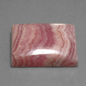 Rhodochrosite multicolore naturelle baguette, 22,46 ct, opaque