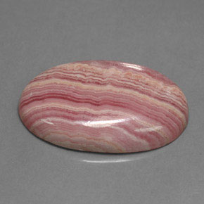 Rhodochrosite multicolore naturelle coupe ovale, 19,97 ct, opaque