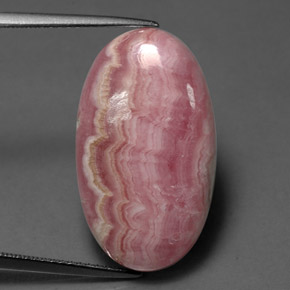 Rhodochrosite rose naturelle coupe ovale, 18,74 ct, opaque