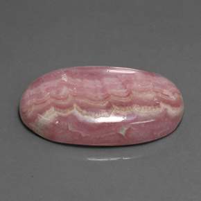 Rhodochrosite rose naturelle coupe ovale, 18,74 ct, opaque
