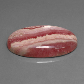 Rhodochrosite rose naturelle coupe ovale, 19,39 ct, opaque