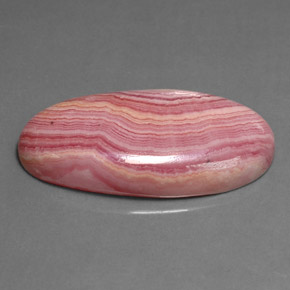 Rhodochrosite multicolore naturelle coupe ovale, 21,19 ct, opaque