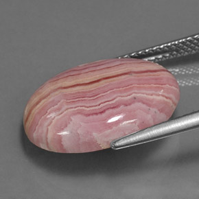 Rhodochrosite multicolore naturelle coupe ovale, 9,95 ct, opaque