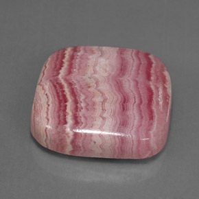 Rhodochrosite multicolore naturelle coupe coussin, 27,63 ct, opaque