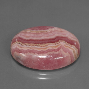 Rhodochrosite multicolore naturelle coupe ovale, 24,57 ct, opaque