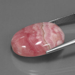 Rhodochrosite multicolore naturelle coupe ovale, 33,77 ct, opaque
