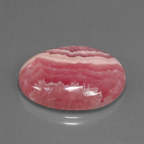 Rhodochrosite multicolore naturelle coupe ovale, 26,18 ct, opaque