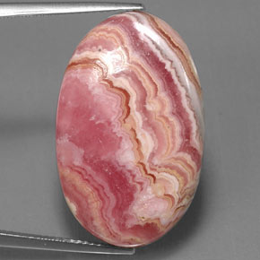 Rhodochrosite Multicolore naturelle Coupe ovale, 29.58 ct, Opaque