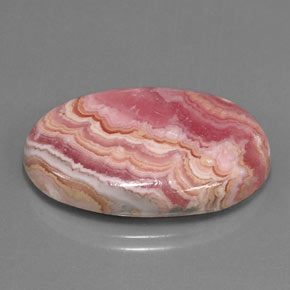 Rhodochrosite Multicolore naturelle Coupe ovale, 29.58 ct, Opaque