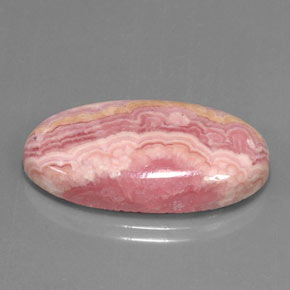 Rhodochrosite Multicolore naturelle Coupe ovale, 25.79 ct, Opaque