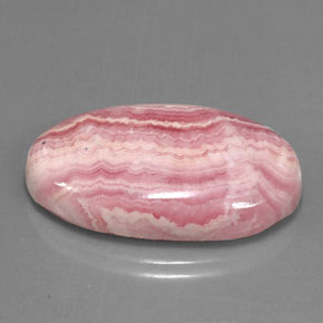 Rhodochrosite multicolore naturelle coupe ovale, 29,88 ct, opaque
