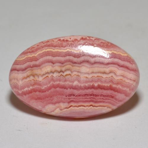 Rhodochrosite Multicolore naturelle Coupe ovale, 30.65 ct, Opaque