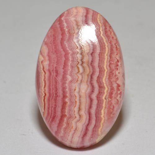 Rhodochrosite Multicolore naturelle Coupe ovale, 30.65 ct, Opaque