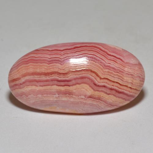 Rhodochrosite multicolore naturelle coupe ovale, 23,40 ct, opaque