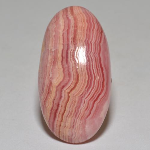 Rhodochrosite multicolore naturelle coupe ovale, 23,40 ct, opaque