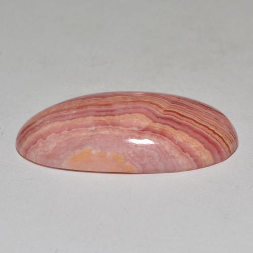 Rhodochrosite multicolore naturelle coupe ovale, 23,40 ct, opaque