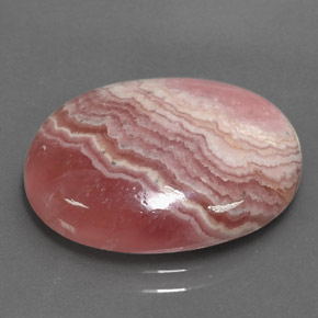 Rhodochrosite multicolore naturelle coupe ovale, 14,12 ct, opaque