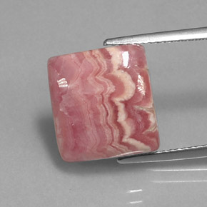 Rhodochrosite Multicolore naturelle Carré, 10.90 ct, Opaque