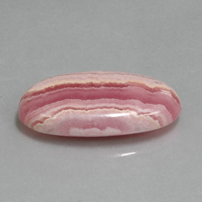 Rhodochrosite rose naturelle coupe ovale, 18,47 ct, opaque