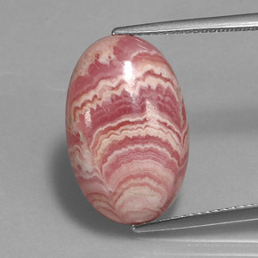 Rhodochrosite Multicolore naturelle Coupe ovale, 12.81 ct, Opaque