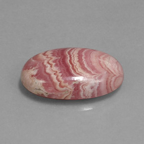 Rhodochrosite Multicolore naturelle Coupe ovale, 12.81 ct, Opaque