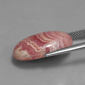 Rhodochrosite Multicolore naturelle Coupe ovale, 12.81 ct, Opaque