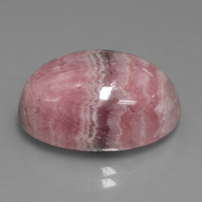 Rhodochrosite multicolore naturelle coupe ovale, 25,74 ct, opaque