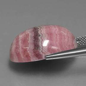 Rhodochrosite multicolore naturelle coupe ovale, 25,74 ct, opaque