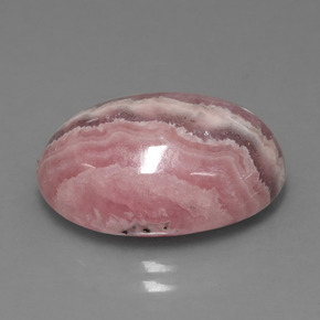 Rhodochrosite multicolore naturelle coupe ovale, 15,61 ct, opaque