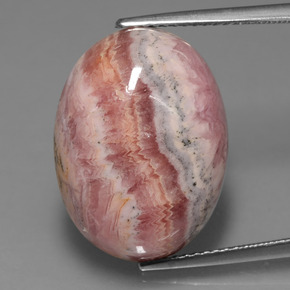 Rhodochrosite Multicolore naturelle Coupe ovale, 23.35 ct, Opaque