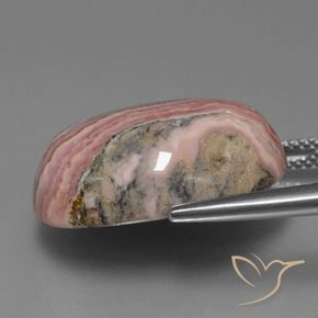 Rhodochrosite Multicolore naturelle ovale, 26.49 ct, Opaque