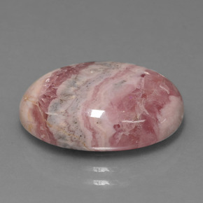 Rhodochrosite multicolore naturelle coupe ovale, 13,41 ct, opaque