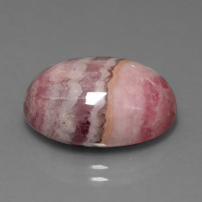 Rhodochrosite multicolore naturelle coupe ovale, 16,68 ct, opaque