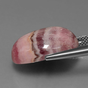 Rhodochrosite multicolore naturelle coupe ovale, 16,68 ct, opaque
