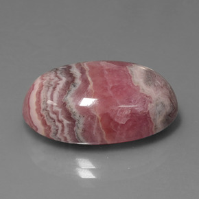 Rhodochrosite multicolore naturelle coupe ovale, 26,95 ct, opaque