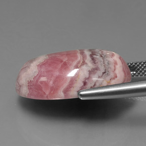 Rhodochrosite multicolore naturelle coupe ovale, 26,95 ct, opaque