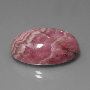 Rhodochrosite multicolore naturelle coupe ovale, 32,83 ct, opaque