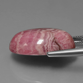 Rhodochrosite multicolore naturelle coupe ovale, 32,83 ct, opaque