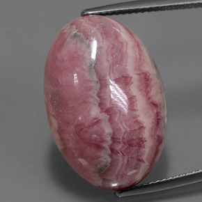 Rhodochrosite multicolore naturelle coupe ovale, 29,62 ct, opaque
