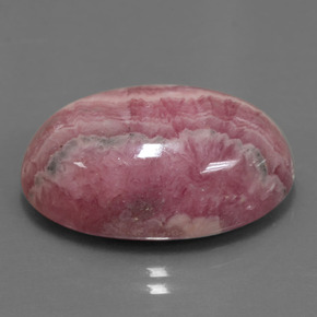 Rhodochrosite multicolore naturelle coupe ovale, 29,62 ct, opaque