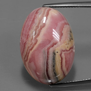 Rhodochrosite Multicolore naturelle Coupe ovale, 34.09 ct, Opaque