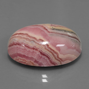 Rhodochrosite Multicolore naturelle Coupe ovale, 34.09 ct, Opaque