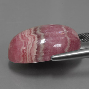 Rhodochrosite multicolore naturelle coupe ovale, 33,91 ct, opaque