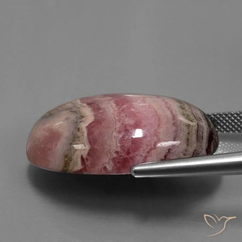 Rhodochrosite Multicolore naturelle ovale, 47.80 ct, Opaque