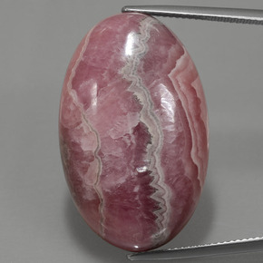 Rhodochrosite multicolore naturelle coupe ovale, 56,15 ct, opaque