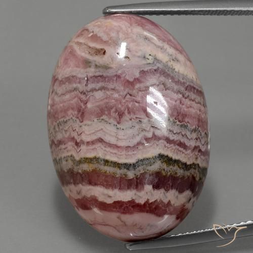 43.30ct Naturel Multicolore Rhodochrosite, ovale, Opaque