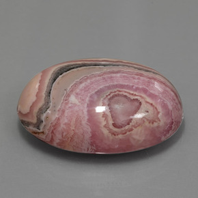 Rhodochrosite multicolore naturelle coupe ovale, 51,53 ct, opaque