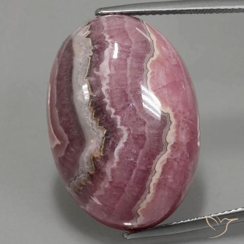 46.95ct Naturel Multicolore Rhodochrosite, ovale, Opaque